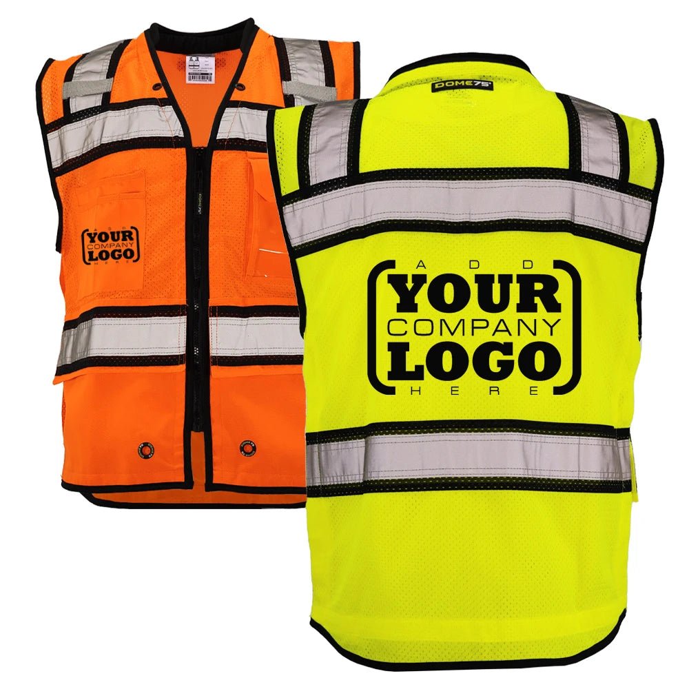 OV6100 HiVis Class 2 Heavy Duty Utility Vest with ProPocket™ - custom safety vests hero image with logo