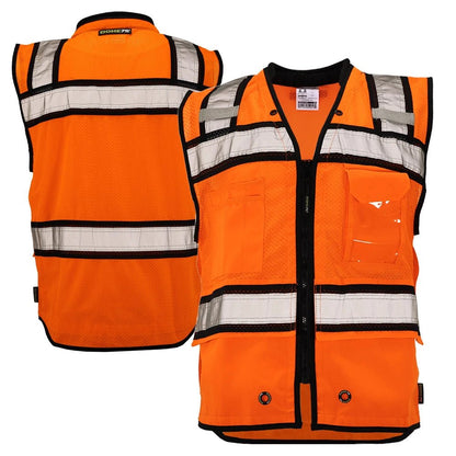 OV6100 HiVis Class 2 Heavy Duty Utility Vest with ProPocket™ - custom safety vests orange varient