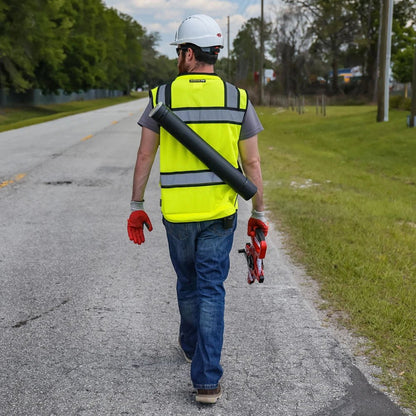 OV6100 HiVis Class 2 Heavy Duty Utility Vest with ProPocket™ - custom safety vests from back