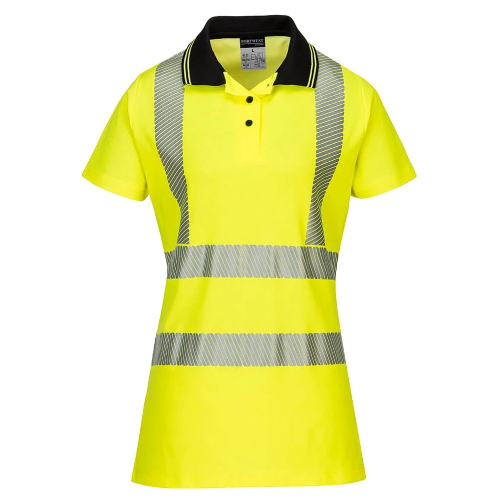 LW72 Class 2 Women's HiVis Short Sleeve Pro Polo Safety Shirt - Custom Craft Solution