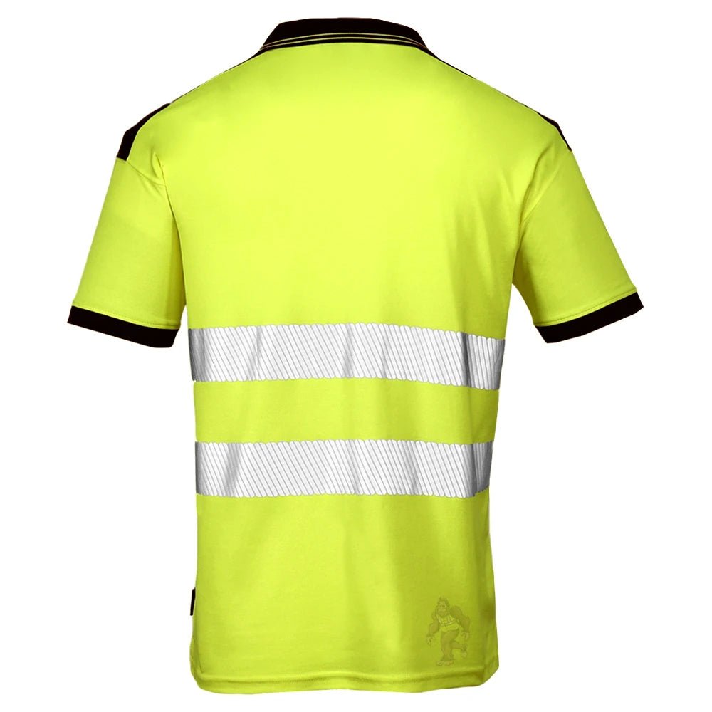 T180 Class 2 HiVis Segmented Short Sleeve Safety Polo Shirt - Custom Craft Solution