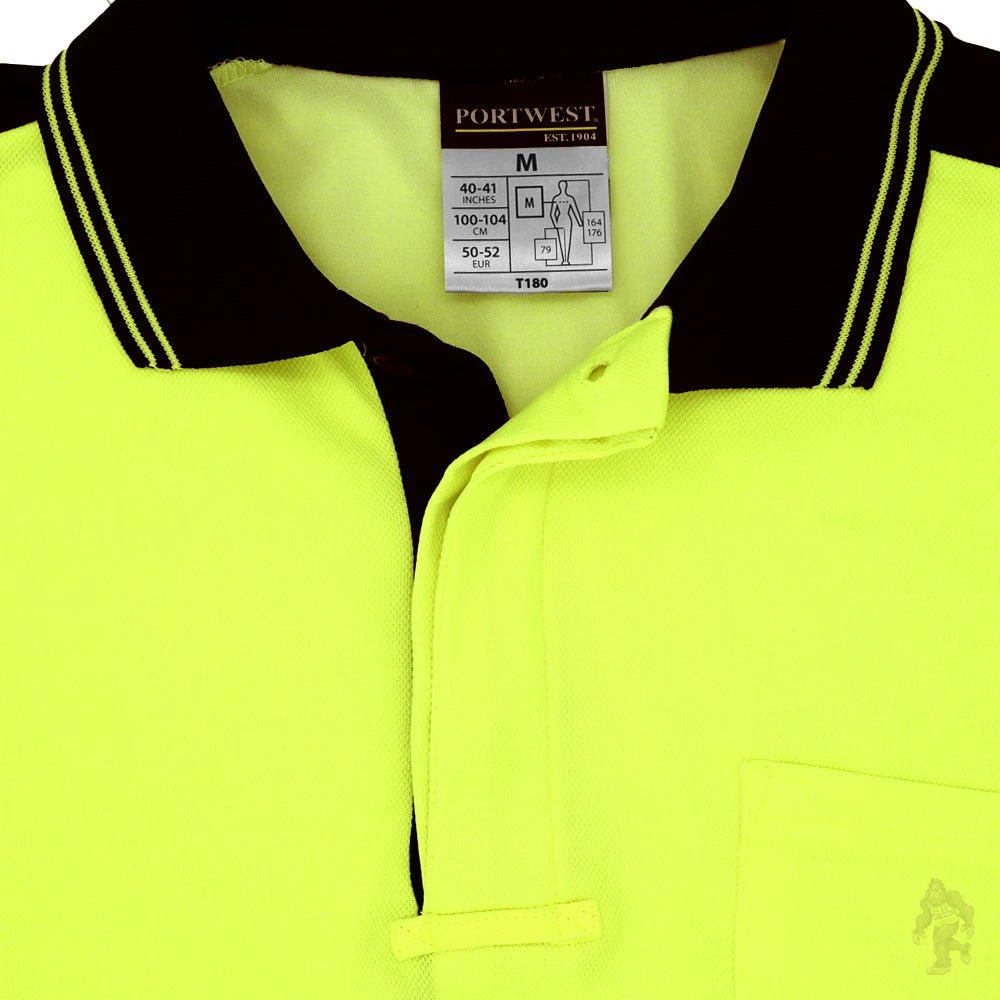 T180 Class 2 HiVis Segmented Short Sleeve Safety Polo Shirt - Custom Craft Solution