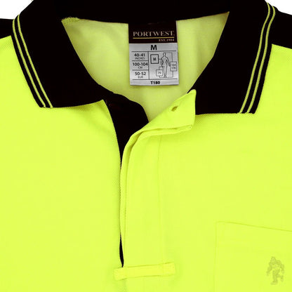 T180 Class 2 HiVis Segmented Short Sleeve Safety Polo Shirt - Custom Craft Solution