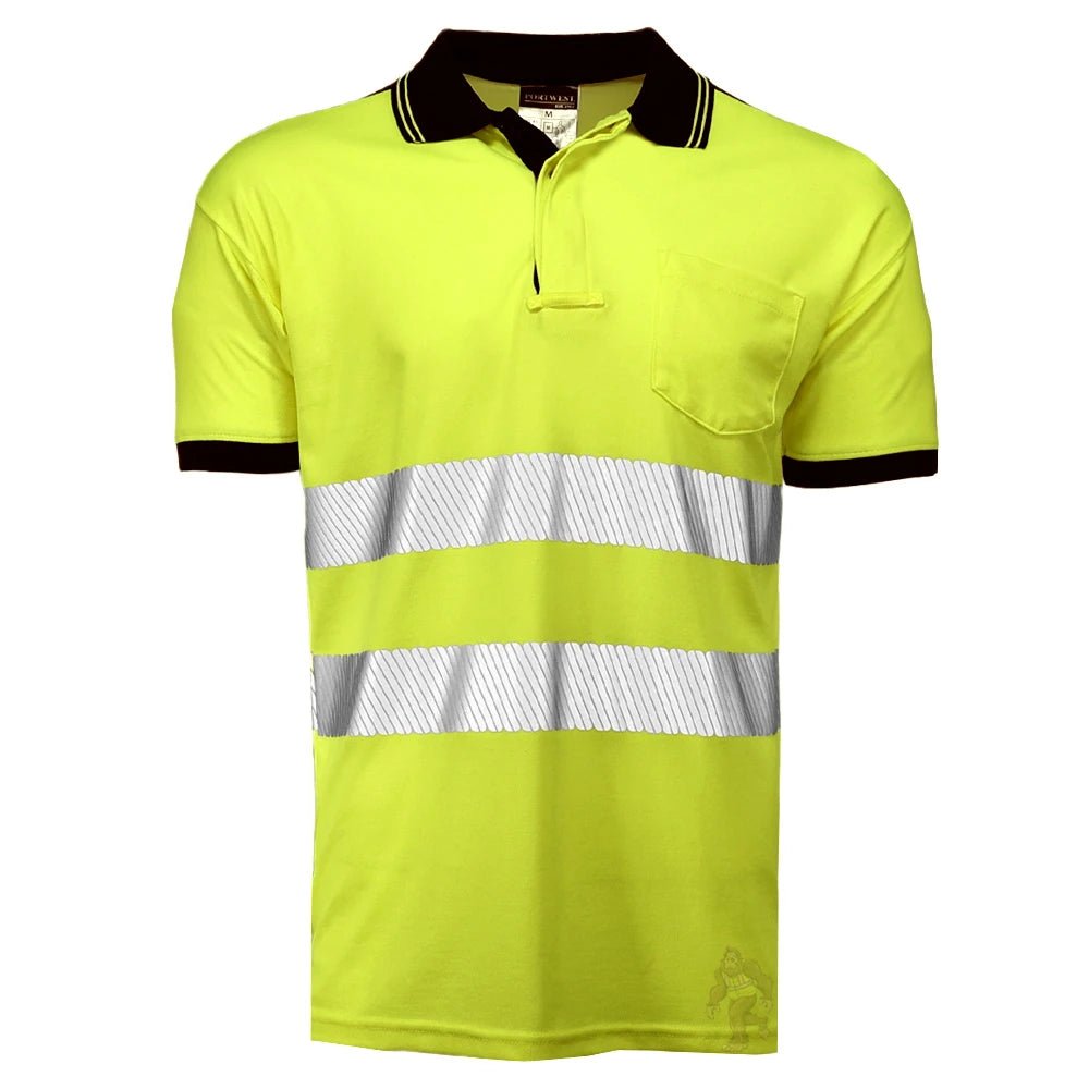 T180 Class 2 HiVis Segmented Short Sleeve Safety Polo Shirt - Custom Craft Solution