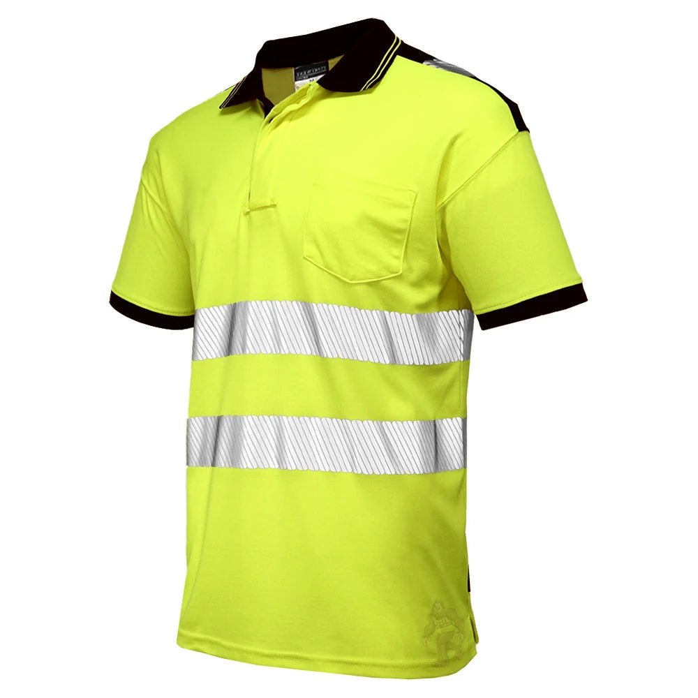 T180 Class 2 HiVis Segmented Short Sleeve Safety Polo Shirt - Custom Craft Solution