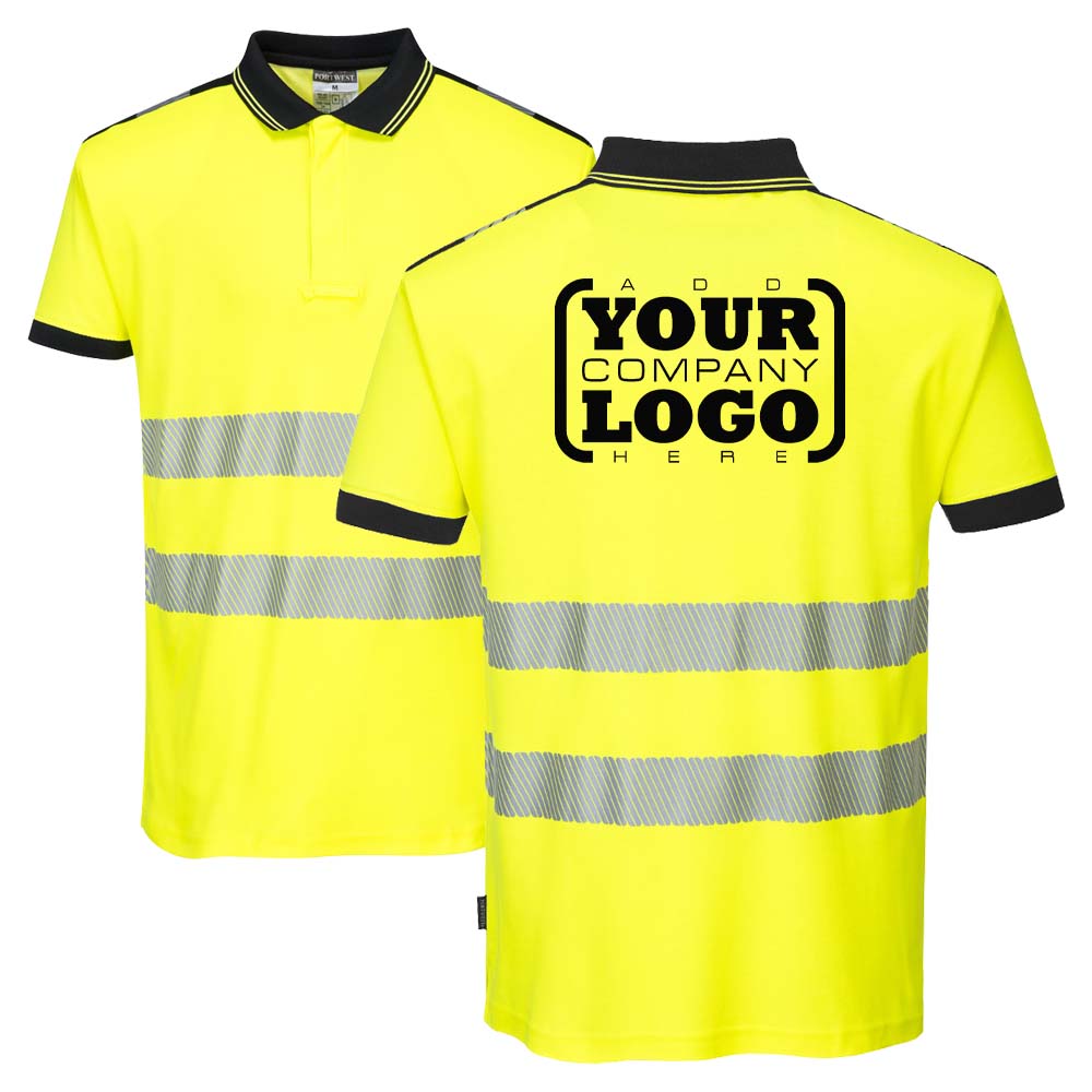 T180 Class 2 HiVis Segmented Short Sleeve Safety Polo Shirt - Custom Craft Solution