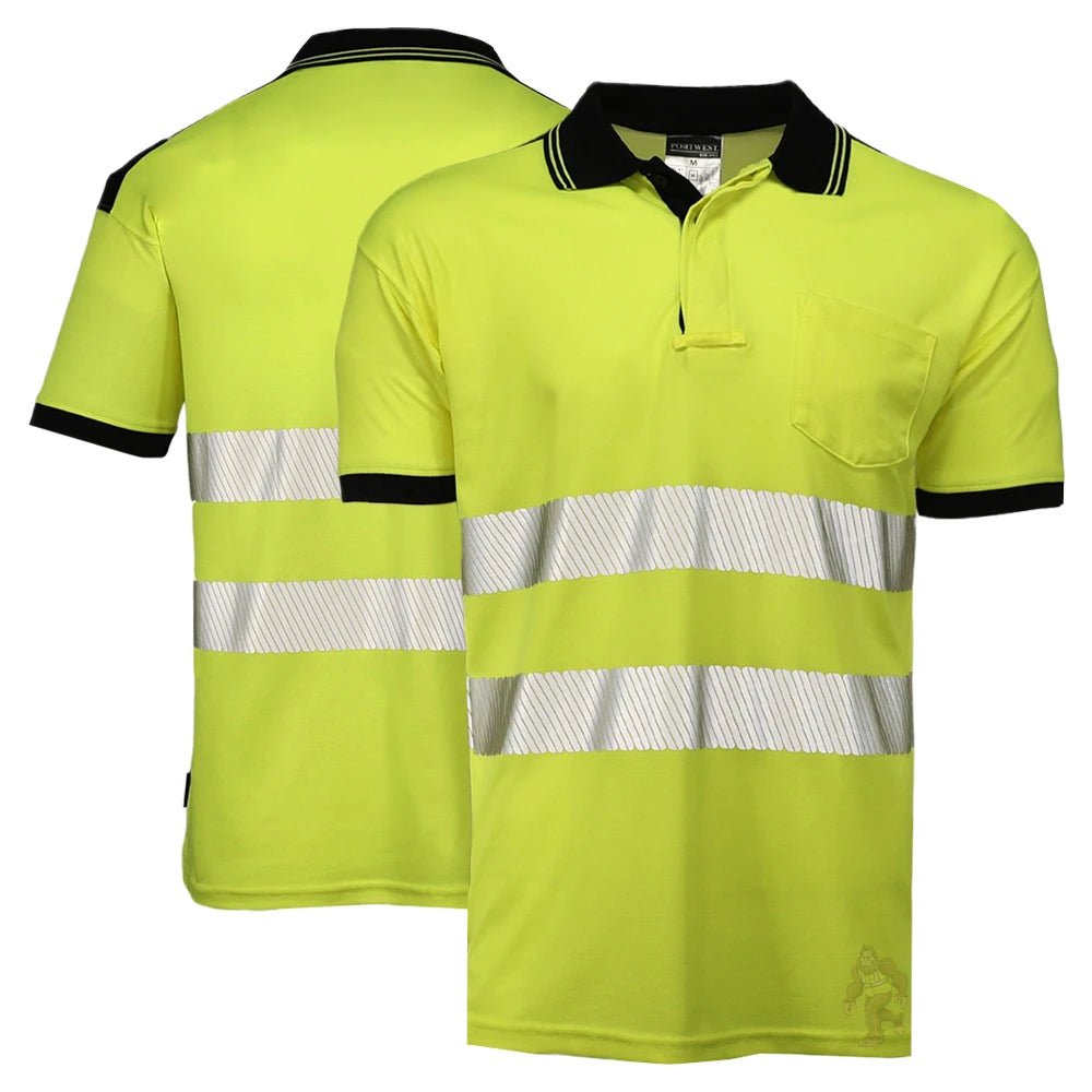 T180 Class 2 HiVis Segmented Short Sleeve Safety Polo Shirt - Custom Craft Solution