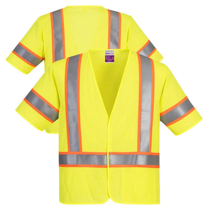 UFR24 Class 3 FR CAT 1 Contrast Mesh Safety Vest - Custom Craft Solution