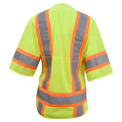 SV63W Class 3 HiVis Women's Zippered Surveyor Safety Vest - Custom Craft Solution