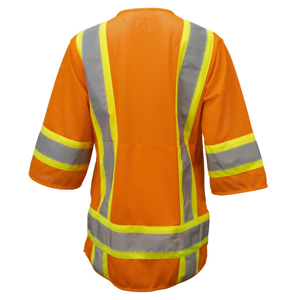 SV63W Class 3 HiVis Women's Zippered Surveyor Safety Vest - Custom Craft Solution